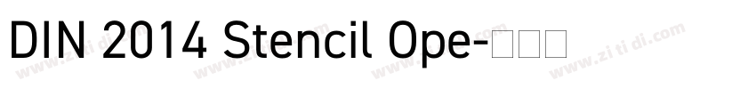 DIN 2014 Stencil Ope字体转换
